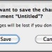 Document save dialog box for Mac OS X