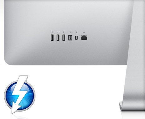 Apple Thunderbolt Ports on back of Display