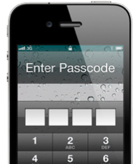 iPhone with Passcode Lock