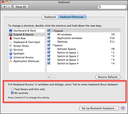 Keyboard shortcuts