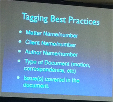 Tagging Best Practices Mark Metzger ABA TECHSHOW 2011