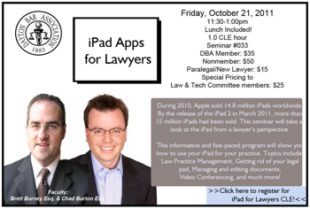 Dayton Bar Association iPad Apps for Lawyers Brett Burney Chad Burton