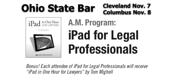 Brett Burney Ohio State Bar iPad Legal Professionals