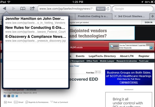 Back History-10 Tips for Using Mobile Safari on an iPad