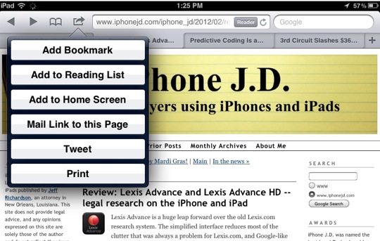 Add to Reading List-10 Tips for Using Mobile Safari on an iPad