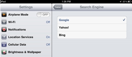 Select Search Engine-10 Tips for Using Mobile Safari on an iPad