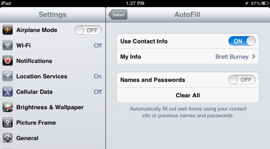 AutoFill-10 Tips for Using Mobile Safari on and iPad
