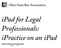 Ohio State Bar Association iPractice on an iPad by Brett Burney